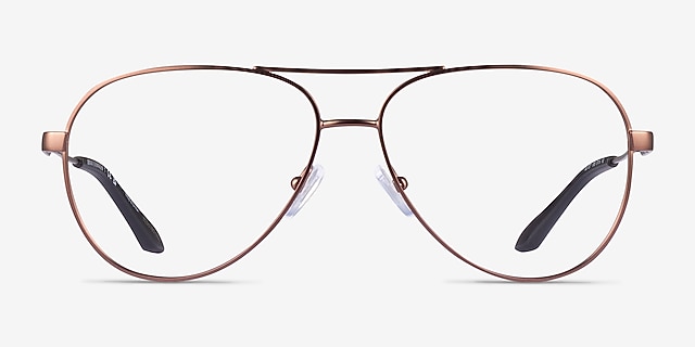 Armani Exchange AX1077 Matte Bronze MetalEyeglass Frames from EyeBuyDirect, Front View