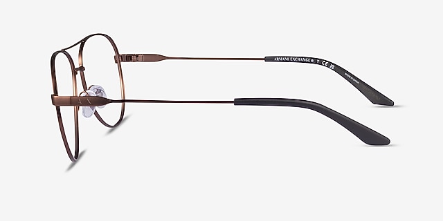 Armani Exchange AX1077 Matte Bronze MetalEyeglass Frames from EyeBuyDirect, Side View