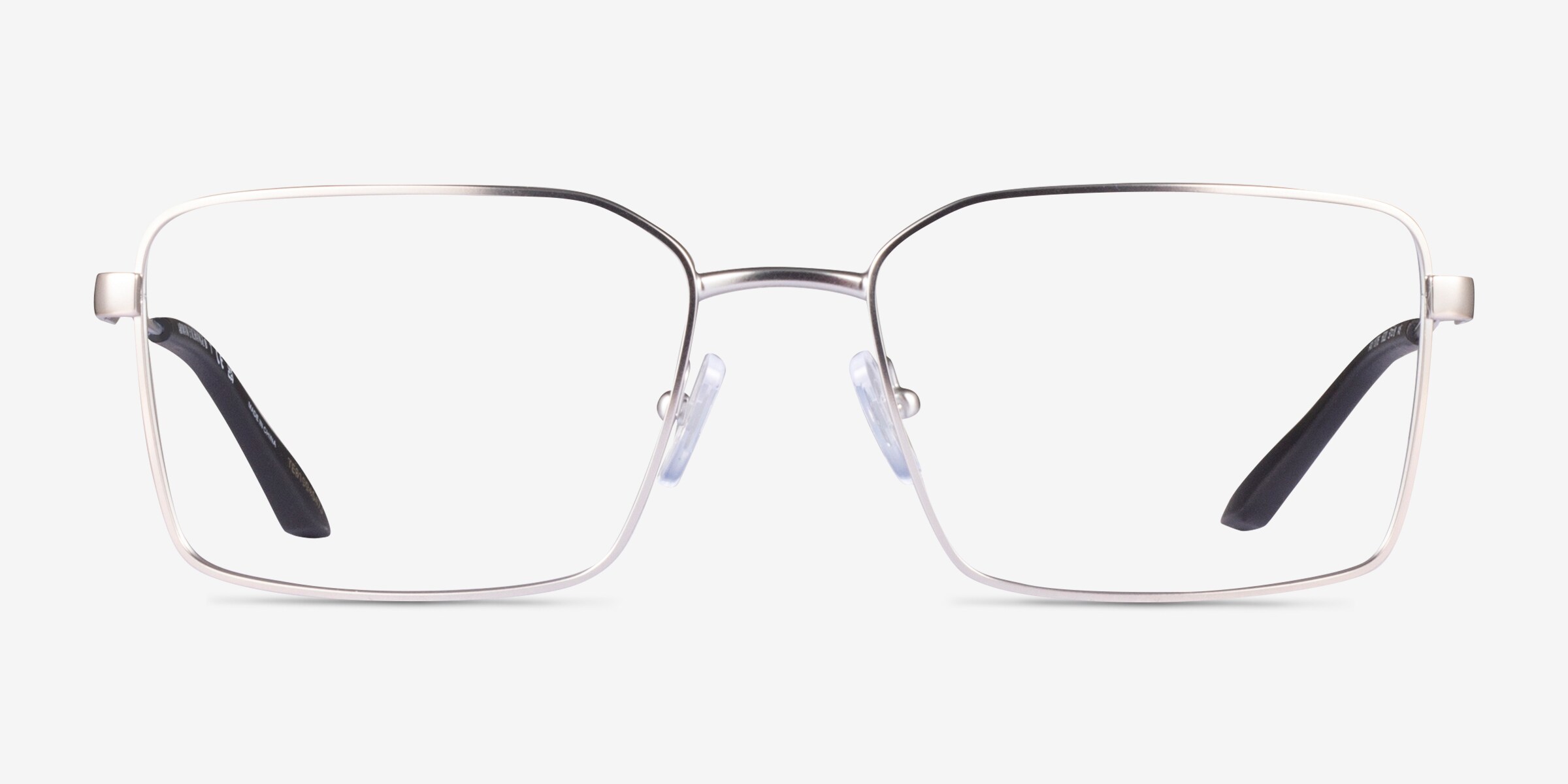 Armani Exchange AX1076 - Rectangle Matte Silver Frame Eyeglasses