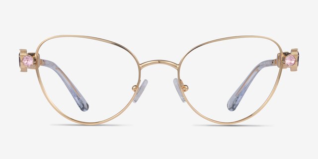 Swarovski SK1024 Gold MetalEyeglass Frames from EyeBuyDirect, Front View