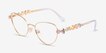 Swarovski SK1024 Gold MetalEyeglass Frames from EyeBuyDirect, Angle View