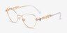Swarovski SK1024 Gold MetalEyeglass Frames from EyeBuyDirect, Angle View