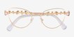 Swarovski SK1024 Gold MetalEyeglass Frames from EyeBuyDirect, Closed View