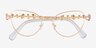 Swarovski SK1024 Gold MetalEyeglass Frames from EyeBuyDirect, Closed View