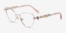 Swarovski SK1024 Argenté MétalMontures de lunettes de vue d'EyeBuyDirect, Vue d'Angle