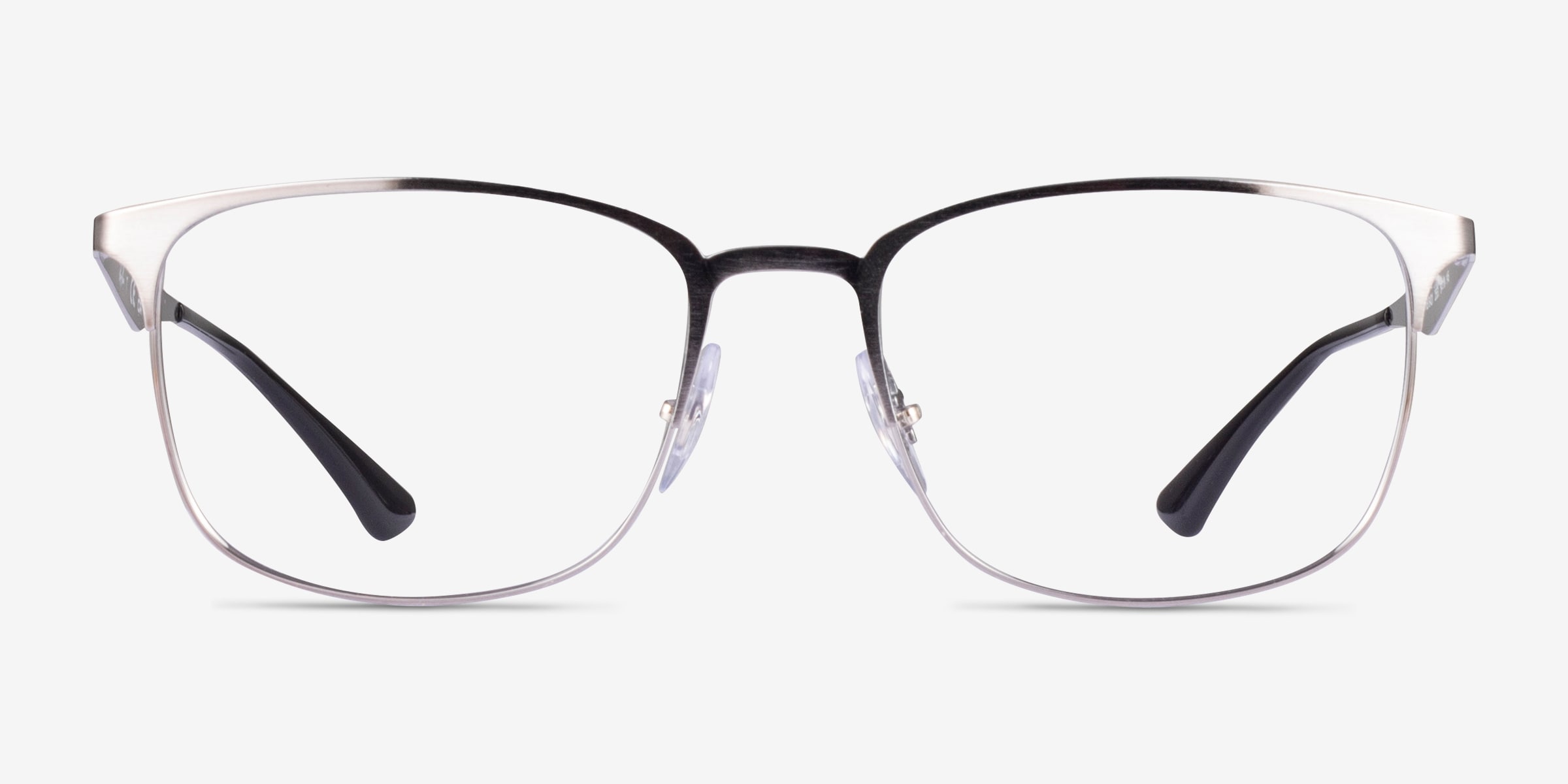 Ray-Ban RB6421 - Square Matte Black Silver Frame Eyeglasses