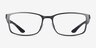 Ray-Ban RB8424 Matte Black Silver MétalMontures de lunettes de vue d'EyeBuyDirect, Vue de Face