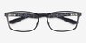 Ray-Ban RB8424 Matte Black Silver MétalMontures de lunettes de vue d'EyeBuyDirect, Vue Rapprochée