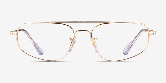 Ray-Ban RB6550 Arista Gold MetalEyeglass Frames from EyeBuyDirect, Front View