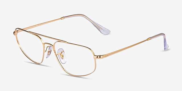 Ray-Ban RB6550 Arista Gold MetalEyeglass Frames from EyeBuyDirect, Angle View
