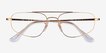Ray-Ban RB6550 Arista Gold MetalEyeglass Frames from EyeBuyDirect, Closed View