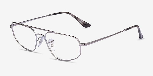 Ray-Ban RB6550 Gunmetal MetalEyeglass Frames from EyeBuyDirect, Angle View