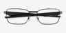 Oakley Steakhouse Satin Black MétalMontures de lunettes de vue d'EyeBuyDirect, Vue Rapprochée