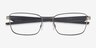 Oakley Steakhouse Satin Lead MétalMontures de lunettes de vue d'EyeBuyDirect, Vue Rapprochée
