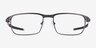 Oakley Tincup Powder Coal MétalMontures de lunettes de vue d'EyeBuyDirect, Vue de Face