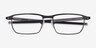 Oakley Tincup Powder Coal MétalMontures de lunettes de vue d'EyeBuyDirect, Vue Rapprochée