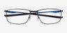 Oakley Socket 5.0 Satin Black Blue MétalMontures de lunettes de vue d'EyeBuyDirect, Vue Rapprochée
