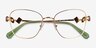 Swarovski SK1025 Doré MétalMontures de lunettes de vue d'EyeBuyDirect, Vue Rapprochée