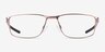 Oakley Socket 5.0 Satin Mahogany MétalMontures de lunettes de vue d'EyeBuyDirect, Vue de Face