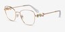 Swarovski SK1025 Gold MetalEyeglass Frames from EyeBuyDirect, Angle View