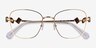 Swarovski SK1025 Gold MetalEyeglass Frames from EyeBuyDirect, Closed View