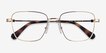 Swarovski SK1003 Pale Gold MetalEyeglass Frames from EyeBuyDirect, Closed View