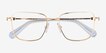 Swarovski SK1003 Gold MetalEyeglass Frames from EyeBuyDirect, Closed View