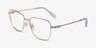 Swarovski SK1003 Gold MetalEyeglass Frames from EyeBuyDirect, Angle View