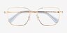 Swarovski SK1003 Gold MetalEyeglass Frames from EyeBuyDirect, Closed View