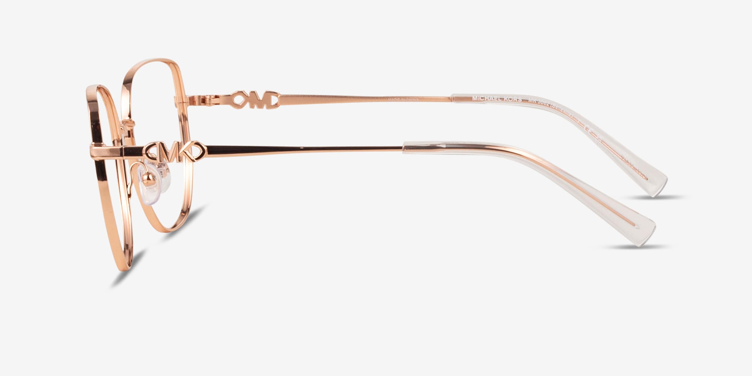 Michael Kors MK3062 Belleville - Square Rose Gold Frame Glasses