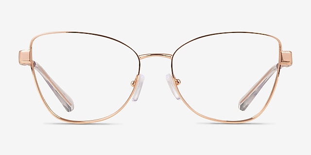 Michael Kors MK3085 Paris Rose Gold MetalEyeglass Frames from EyeBuyDirect, Front View