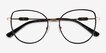 Michael Kors MK3066J Empire Round Light Gold Black MetalEyeglass Frames from EyeBuyDirect, Closed View