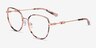 Michael Kors MK3066J Empire Round Rose Gold Pink Tortoise MétalMontures de lunettes de vue d'EyeBuyDirect, Vue d'Angle