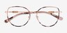 Michael Kors MK3066J Empire Round Rose Gold Pink Tortoise MétalMontures de lunettes de vue d'EyeBuyDirect, Vue Rapprochée