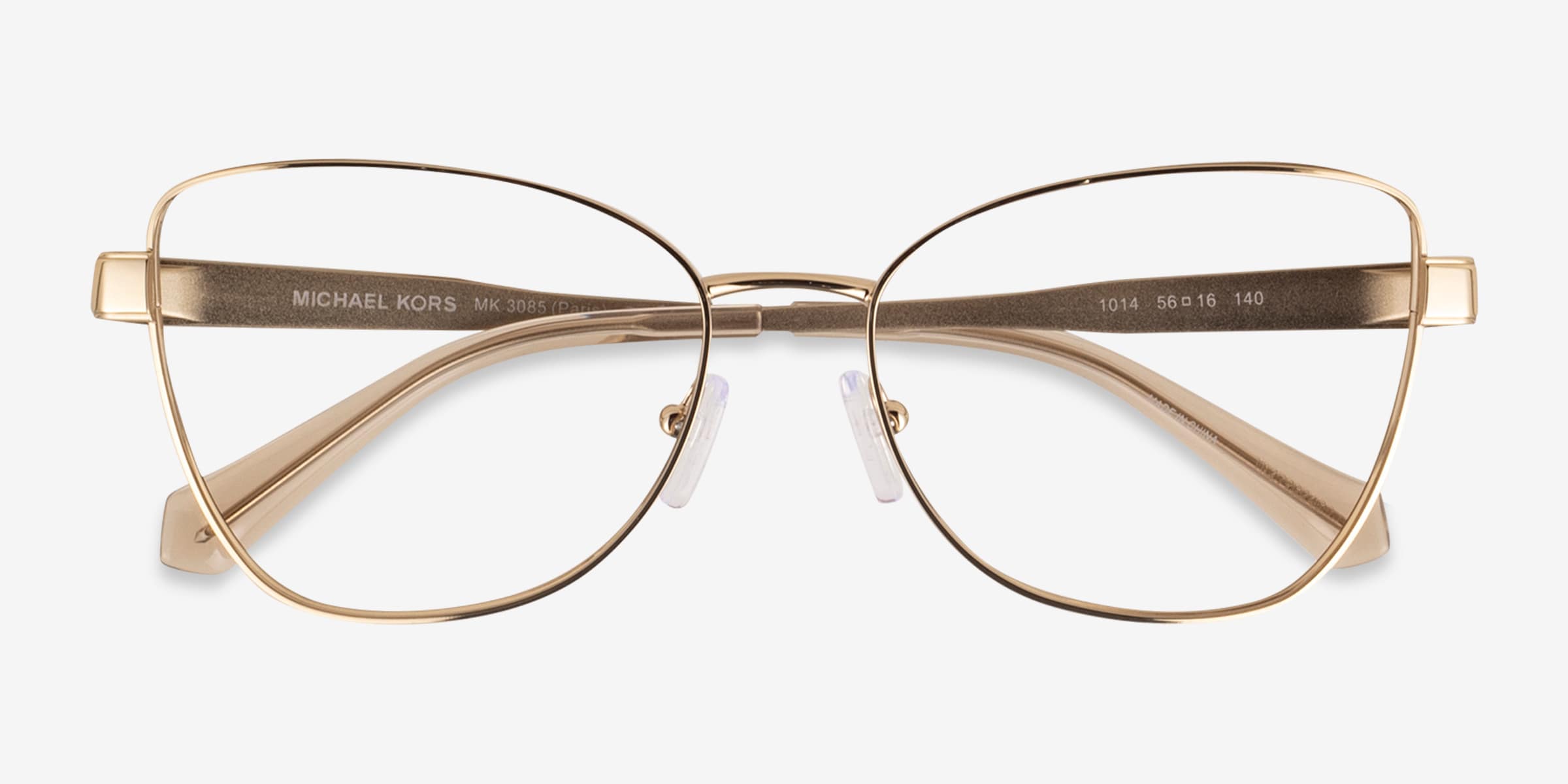 Michael Kors MK3085 Paris - Cat Eye Rose Gold Frame Glasses For
