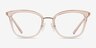 Michael Kors MK3032 Coconut Grove Rose Gold Pink Transparent MétalMontures de lunettes de vue d'EyeBuyDirect, Vue de Face