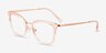 Michael Kors MK3032 Coconut Grove Rose Gold Pink Transparent MétalMontures de lunettes de vue d'EyeBuyDirect, Vue d'Angle