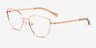 Michael Kors MK3030 Boena Visla Or rose MétalMontures de lunettes de vue d'EyeBuyDirect, Vue d'Angle
