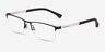 Emporio Armani EA1041 Rubber Black MétalMontures de lunettes de vue d'EyeBuyDirect, Vue d'Angle
