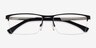 Emporio Armani EA1041 Rubber Black MétalMontures de lunettes de vue d'EyeBuyDirect, Vue Rapprochée