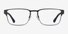 Emporio Armani EA1027 Matte Black MetalEyeglass Frames from EyeBuyDirect, Front View