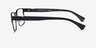 Emporio Armani EA1027 Matte Black MetalEyeglass Frames from EyeBuyDirect, Side View