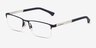 Emporio Armani EA1041 Rubber Blue MétalMontures de lunettes de vue d'EyeBuyDirect, Vue d'Angle