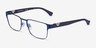 Emporio Armani EA1027 Matte Blue MétalMontures de lunettes de vue d'EyeBuyDirect, Vue d'Angle
