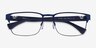 Emporio Armani EA1027 Matte Blue MétalMontures de lunettes de vue d'EyeBuyDirect, Vue Rapprochée