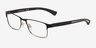 Emporio Armani EA1052 Rubber Black Gunmetal MétalMontures de lunettes de vue d'EyeBuyDirect, Vue d'Angle