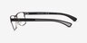 Emporio Armani EA1052 Rubber Black Gunmetal MétalMontures de lunettes de vue d'EyeBuyDirect, Vue de Côté