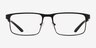 Emporio Armani EA1170 Matte Black MetalEyeglass Frames from EyeBuyDirect, Front View