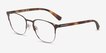 Emporio Armani EA1059 Matte Brown Gunmetal MetalEyeglass Frames from EyeBuyDirect, Angle View