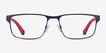 Emporio Armani EA1105 Matte Blue MetalEyeglass Frames from EyeBuyDirect, Front View